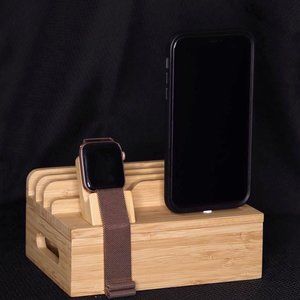 Apple watch & iPhone charging station and storage